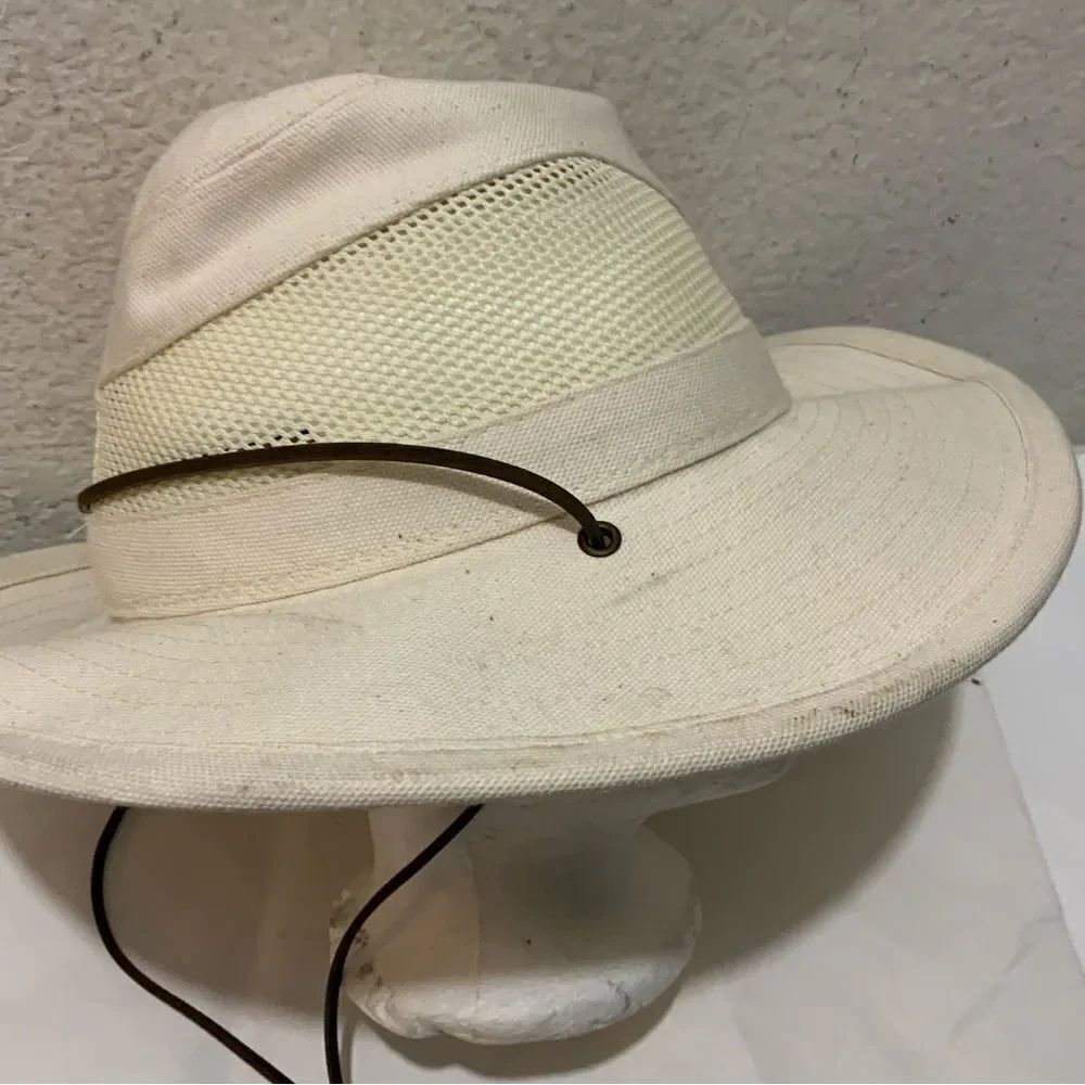 Herschel Hat Company H1H Vented Mesh Safari Hat Drawstring See Pics Size Small
